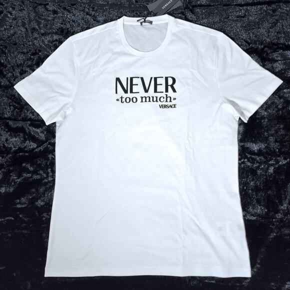 Versace Tops - Versace Never Too Much T-Shirt White | Size 42 | MSRP $565